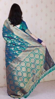 Rama faux banarasi silk blend saree graceful traditional looks saree 2