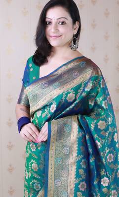 Rama faux banarasi silk blend saree graceful traditional looks saree 3