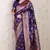 Voilet color banarasi silk saree for graceful traditional looks saree