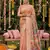 Peach color beautiful linen cotton graceful ethnic saree