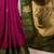 Magenta |printed poly cotton saree with olive green zari border