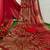 Red georgette saree with contemporary linear sequin embroidery