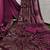 Purple georgette saree with contemporary linear sequin embroidery