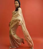 Gold embroidered saree with delicate zari work