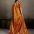 Orange color tissue silk fabric woven designer partywear saree