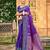 Purple color woven designer soft silk fabric for ethnic party looks
