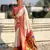 Cream paithani silk fabric woven designer saree