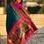 Denim blue color paithani silk fabric woven designer saree