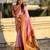 Pink color paithani silk fabric woven designer saree