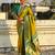 Mahendi color paithani silk fabric woven designer saree