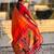 Orange color paithani silk fabric woven designer saree