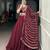 Elegant Maroon Party Wear Rangoli Silk Lehenga with Thread & Sequins Work