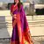 Purple color paithani silk fabric woven designer saree