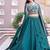 Emerald Green Rangoli Silk Lehenga with Heavy Moti, Beads & Sequins Embroidery