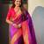 Purple color paithani silk fabric woven designer saree