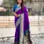 Purple color paithani silk fabric woven designer saree