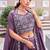 Mauve Rangoli Silk Lehenga with Heavy Moti, Beads & Sequins Embroidery