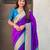 Purple color paithani silk fabric woven designer saree