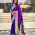 Purple color paithani silk fabric woven designer saree