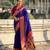Voilet color paithani silk fabric woven designer saree