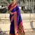 Voilet color paithani silk fabric woven designer saree