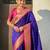 Voilet color paithani silk fabric woven designer saree