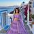 Lavender Net Lehenga Choli with Sequins, Zari & Thread Work with Dupatta