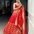 Bridal Red Banarasi Style Silk Lehenga with Traditional Zari Woven Design