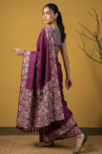  pink glamorous partywear style saree