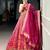 Rani Pink Banarasi Style Silk Lehenga with Traditional Zari Woven Design