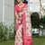 Red silk blend woven designer ethnic partywear saree