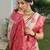 Red color silk blend woven designer ethnic partywear saree