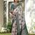 Green color silk blend woven designer ethnic partywear saree