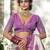 Purple color silk blend woven designer ethnic partywear saree