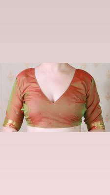 Mahendi traditional rich ceremonial soft silk blend saree 5