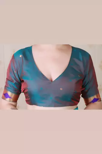Orange traditional rich ceremonial soft silk blend saree