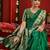 Green woven paithani silk saree with blouse