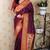 Wine color designer traditional rich ceremonial soft silk saree