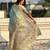 Sky blue color kora silk fabric woven leheria designer saree