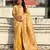 Yellow color kora silk fabric woven leheria designer saree