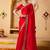 Red color heavy wedding special designer pre stitched saree