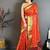 Dark Orange Color weaving butti work  tissue saree