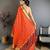 Dark Orange Color weaving butti work  tissue saree
