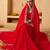Red color heavy wedding special designer pre stitched saree