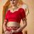 Red color heavy wedding special designer pre stitched saree