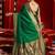 Green woven paithani silk saree with blouse