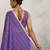 Purple color heavy wedding special designer pre stitched saree
