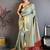 Grey Color weaving butti work  tissue saree
