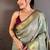Grey Color weaving butti work  tissue saree