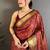 Maroon Color weaving butti work  tissue saree